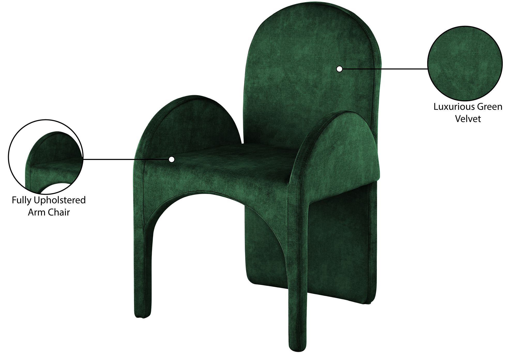 Summer Velvet Dining Arm Chair