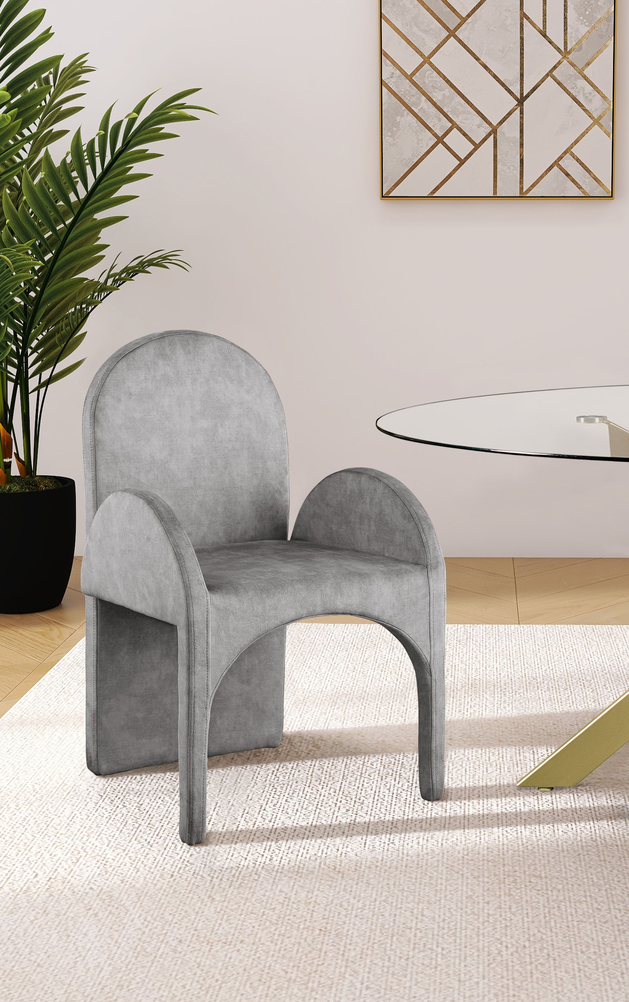 Summer Velvet Dining Arm Chair