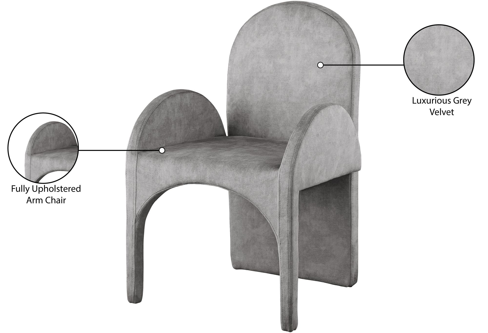 Summer Velvet Dining Arm Chair
