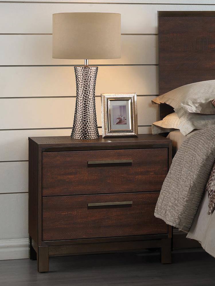 Edmonton Wood Nightstand w/2 Drawers