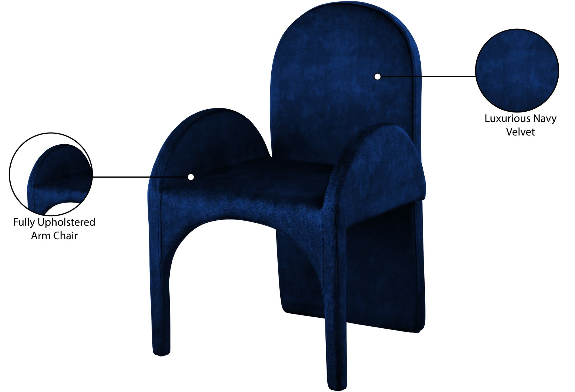 Summer Velvet Dining Arm Chair