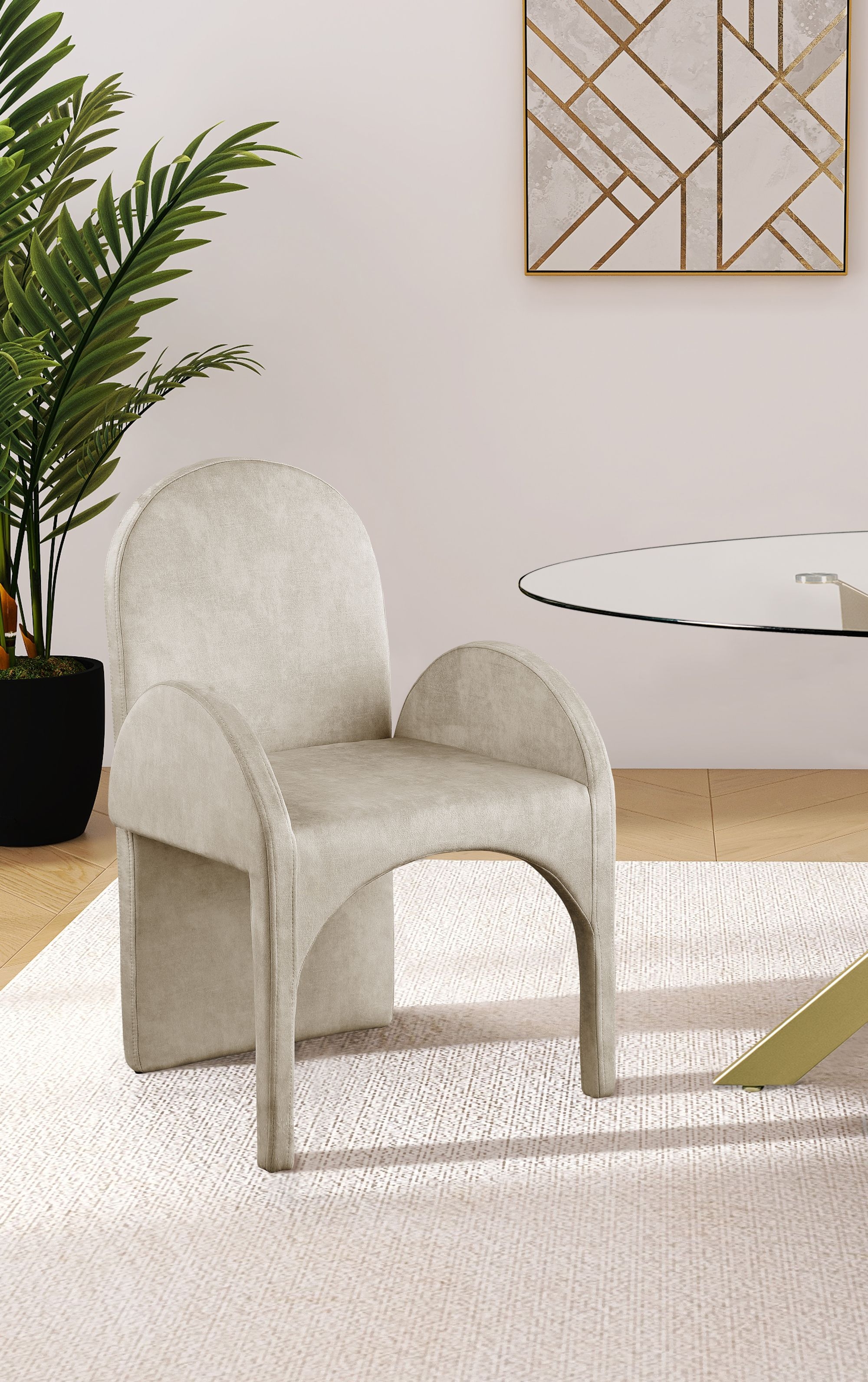 Summer Velvet Dining Arm Chair