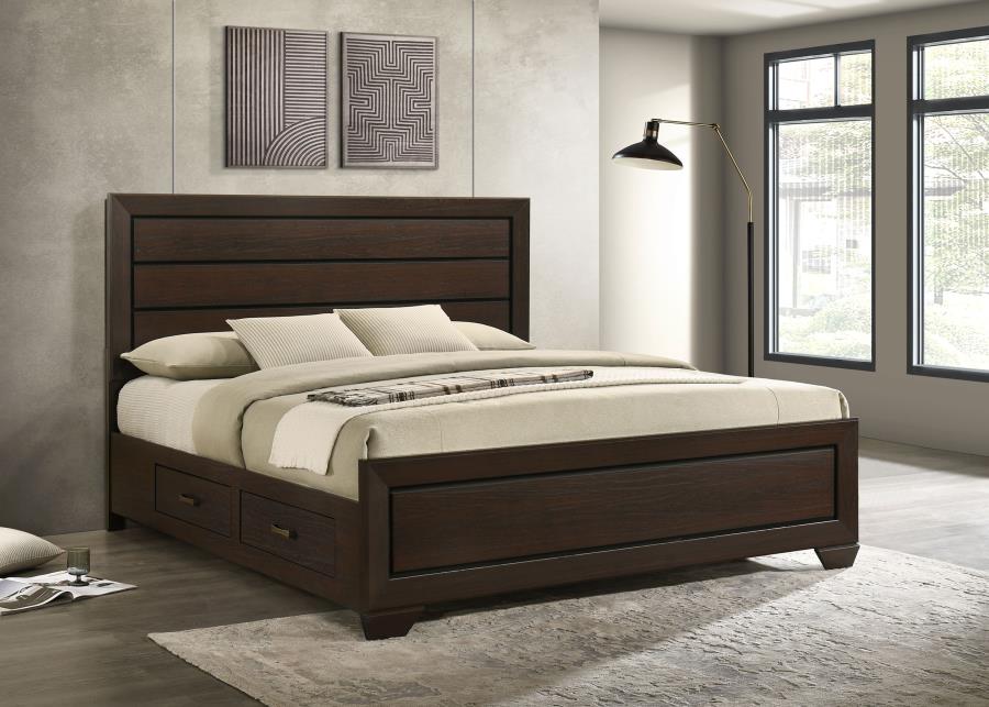 Kauffman Wood Storage Bed, Eastern King Size