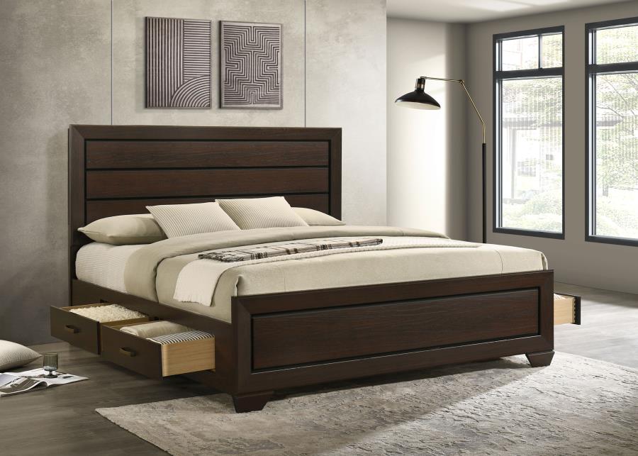 Kauffman Wood Storage Bed, Eastern King Size