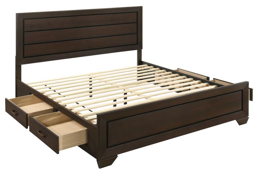 Kauffman Wood Storage Bed, Eastern King Size