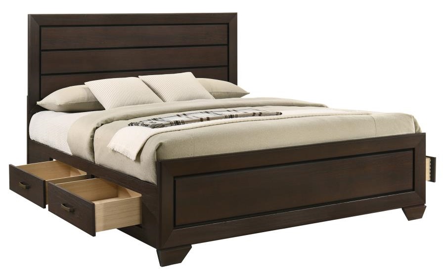 Kauffman Wood Storage Bed, Eastern King Size