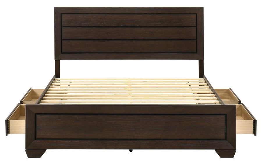 Kauffman Wood Storage Bed, Eastern King Size