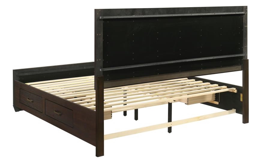 Kauffman Wood Storage Bed, Eastern King Size