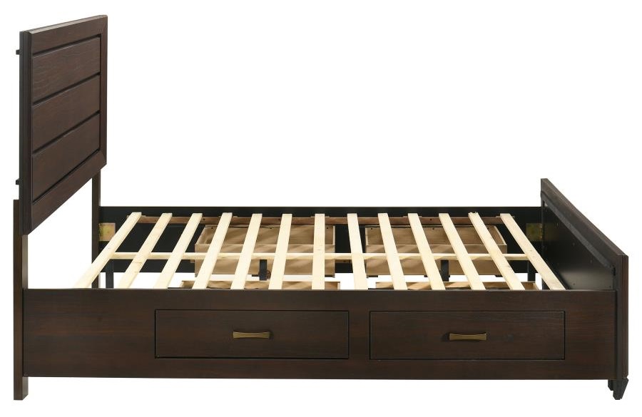 Kauffman Wood Storage Bed, Queen Size