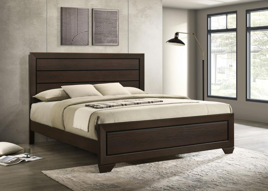 Kauffman Wood Panel Bed, Eastern King Size