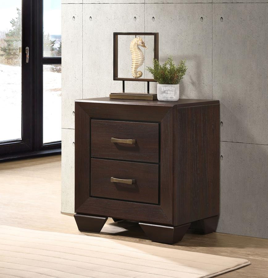 Kauffman Wood Nightstand w/2 Drawers