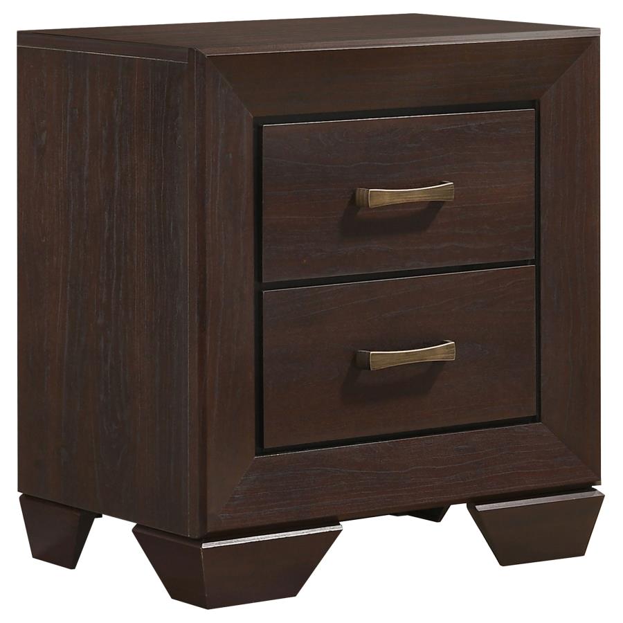 Kauffman Wood Nightstand w/2 Drawers