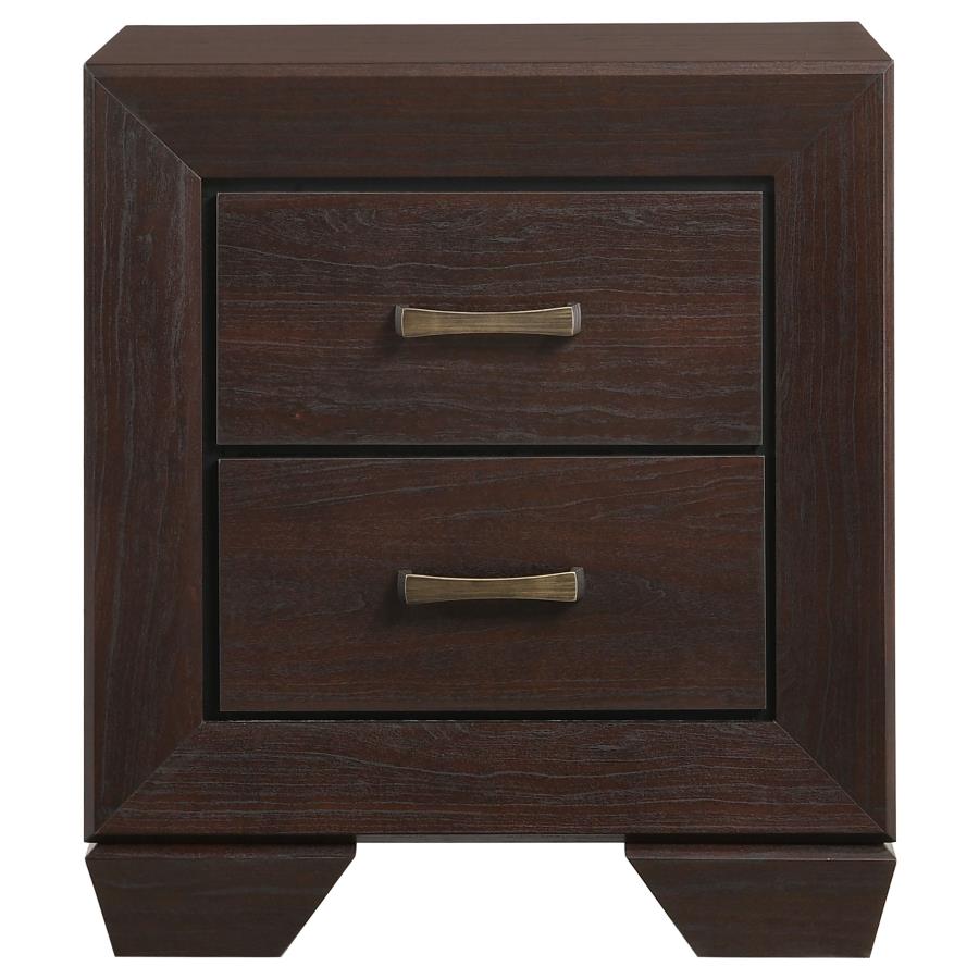 Kauffman Wood Nightstand w/2 Drawers