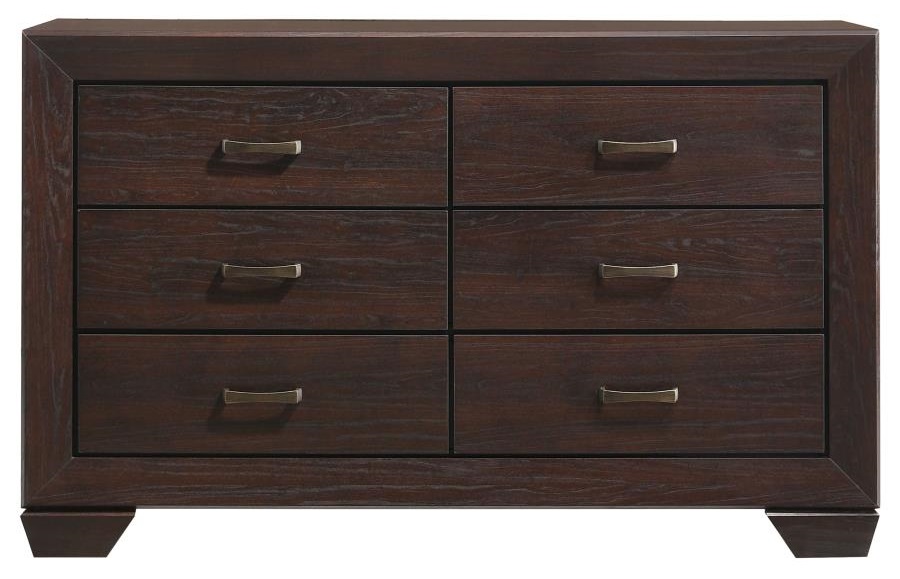 Kauffman Wood Double Dresser w/6 Drawers
