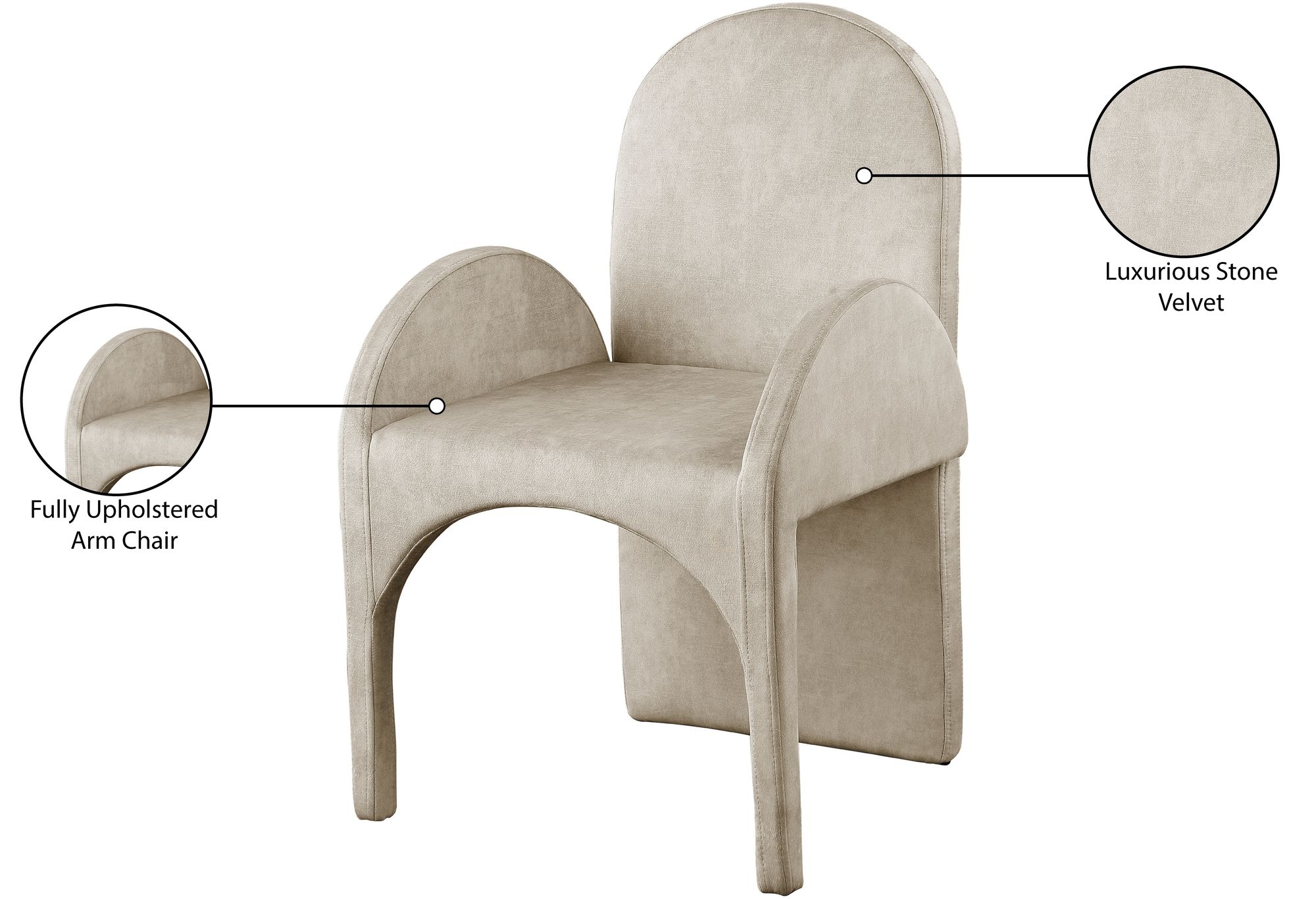 Summer Velvet Dining Arm Chair