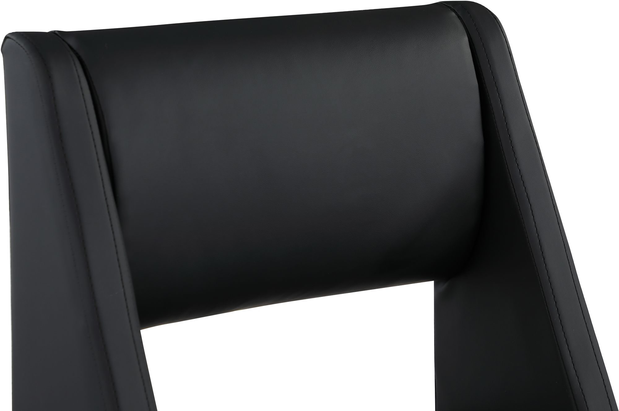 Jayce Faux Leather Dining Chair with Brushed Brass Frame