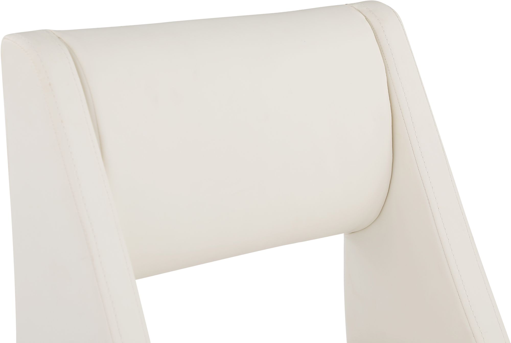 Jayce Faux Leather Dining Chair with Brushed Brass Frame
