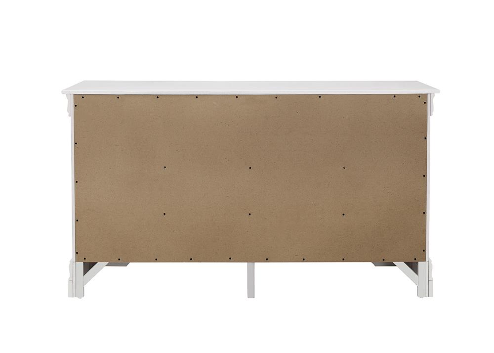 Louis Philippe Wood Double Dresser w/6 Drawers