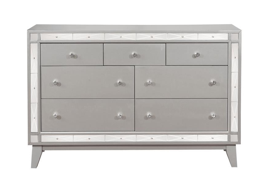 Leighton Wood/Acrylic Dresser w/7 Drawers