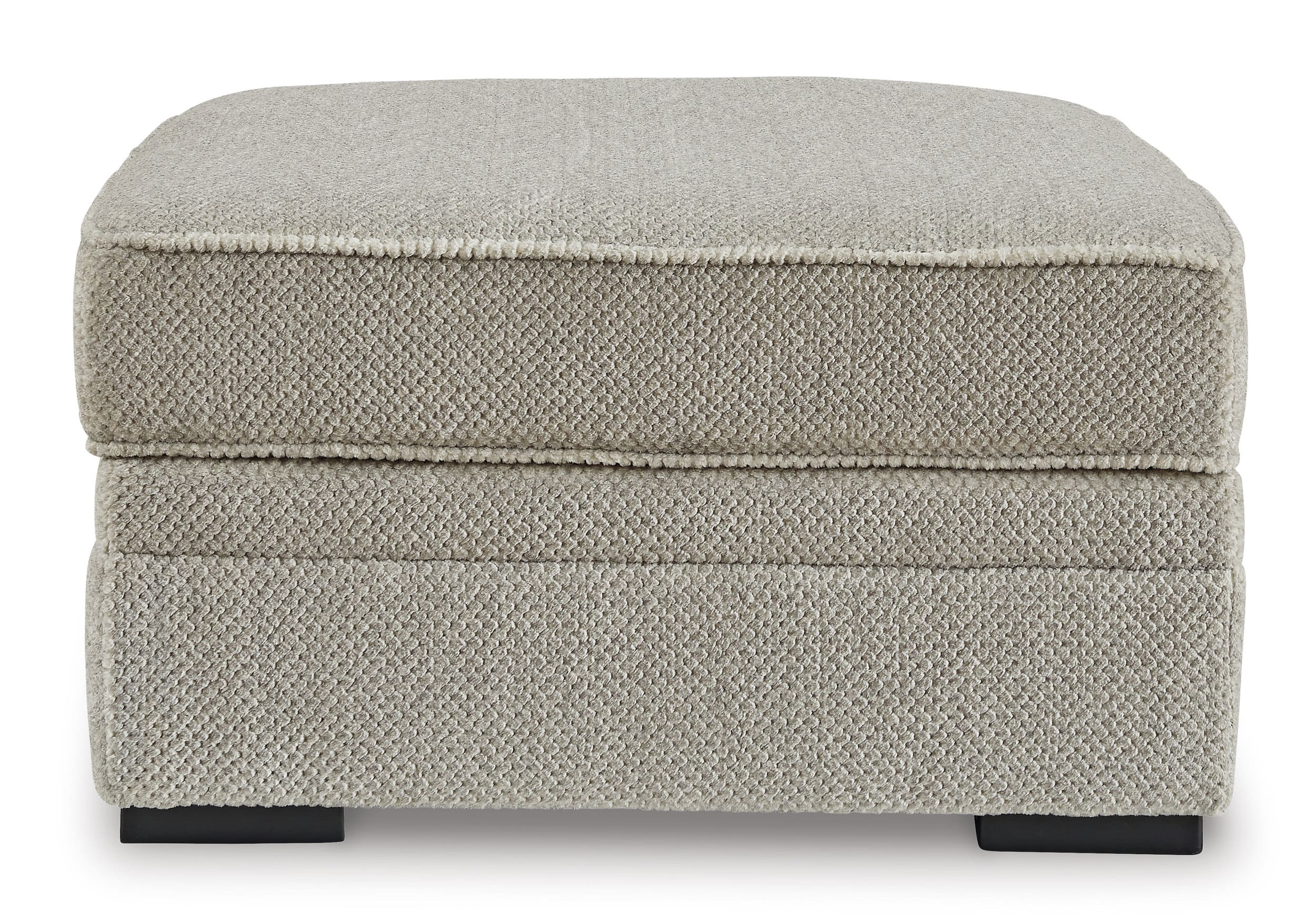 Calnita 36" Square Storage Ottoman - Sisal Beige Fabric & Flip Top