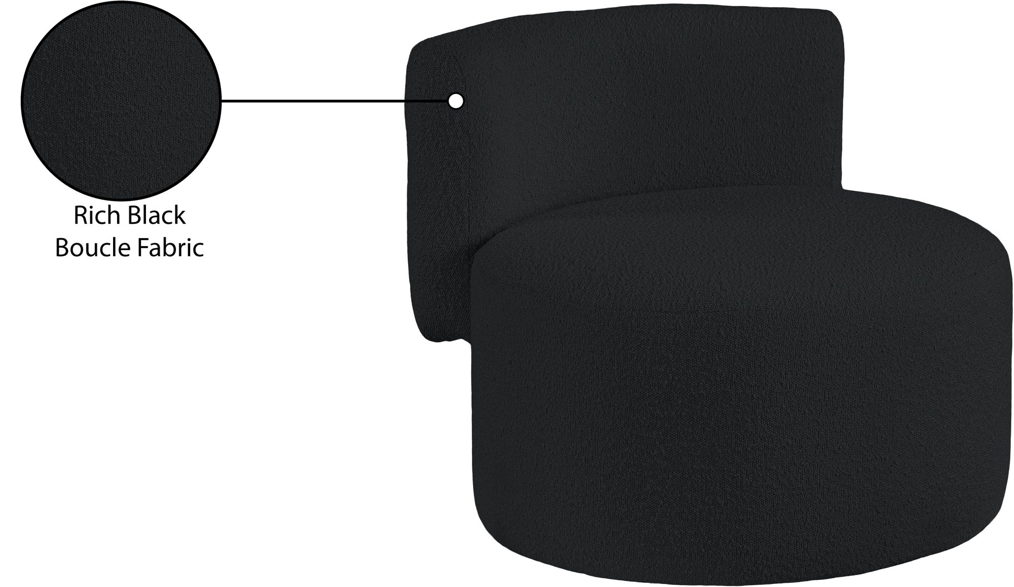 Como Boucle Fabric Accent Chair