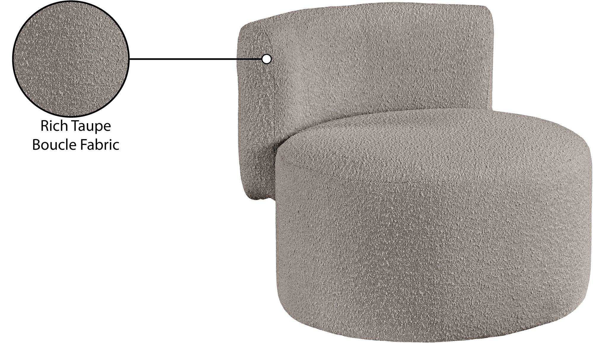 Como Boucle Fabric Accent Chair
