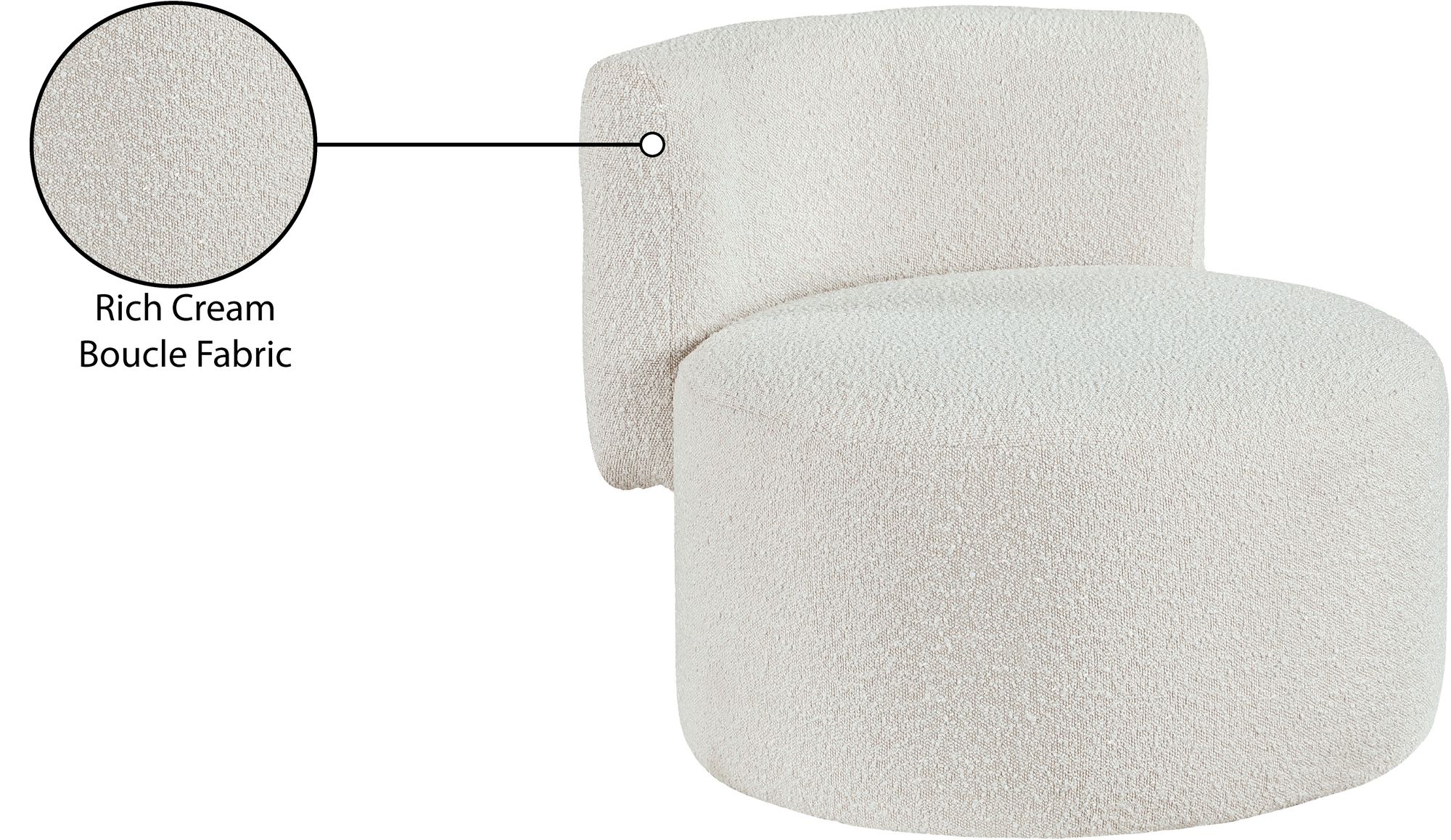 Como Boucle Fabric Accent Chair