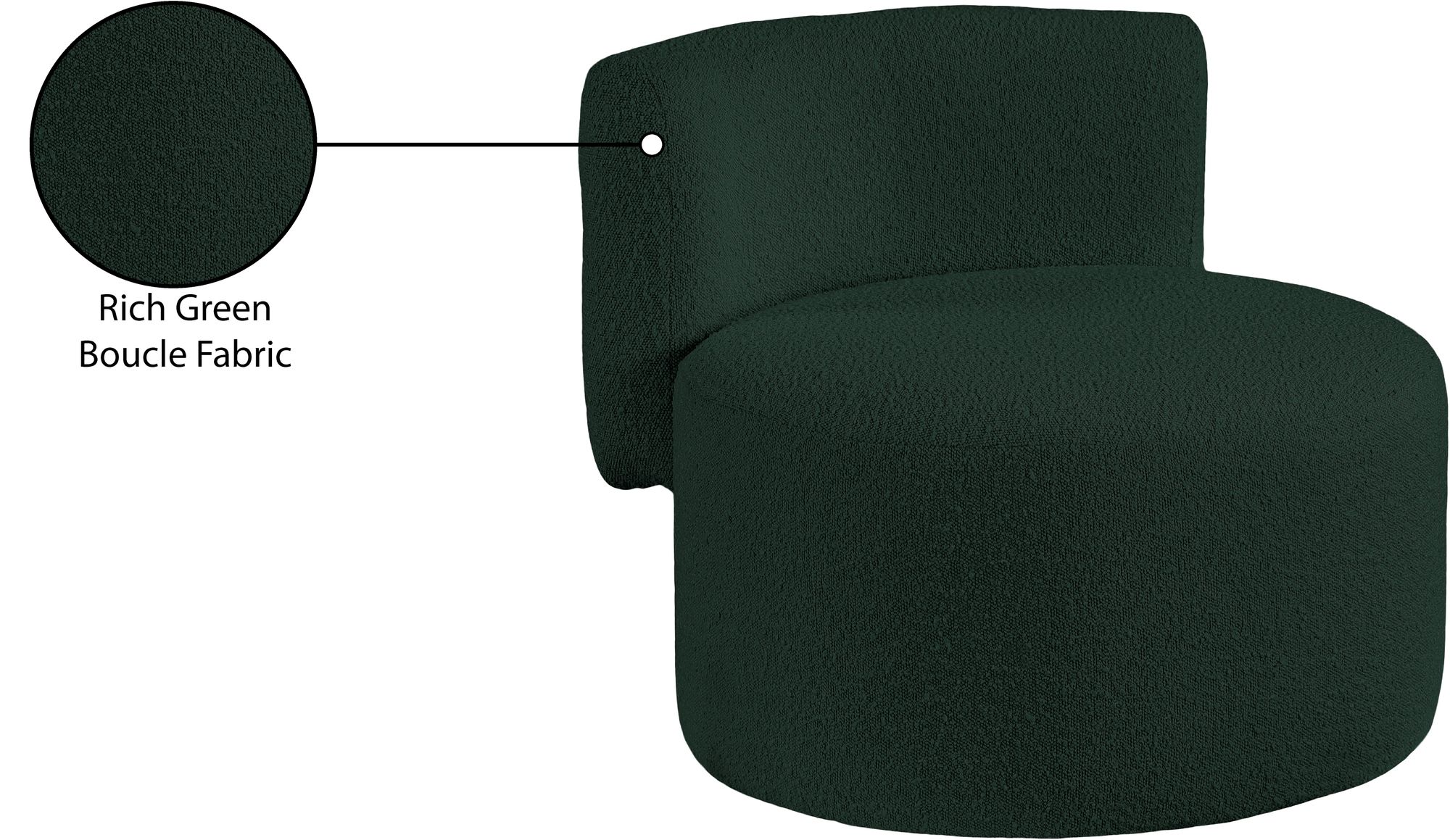 Como Boucle Fabric Accent Chair