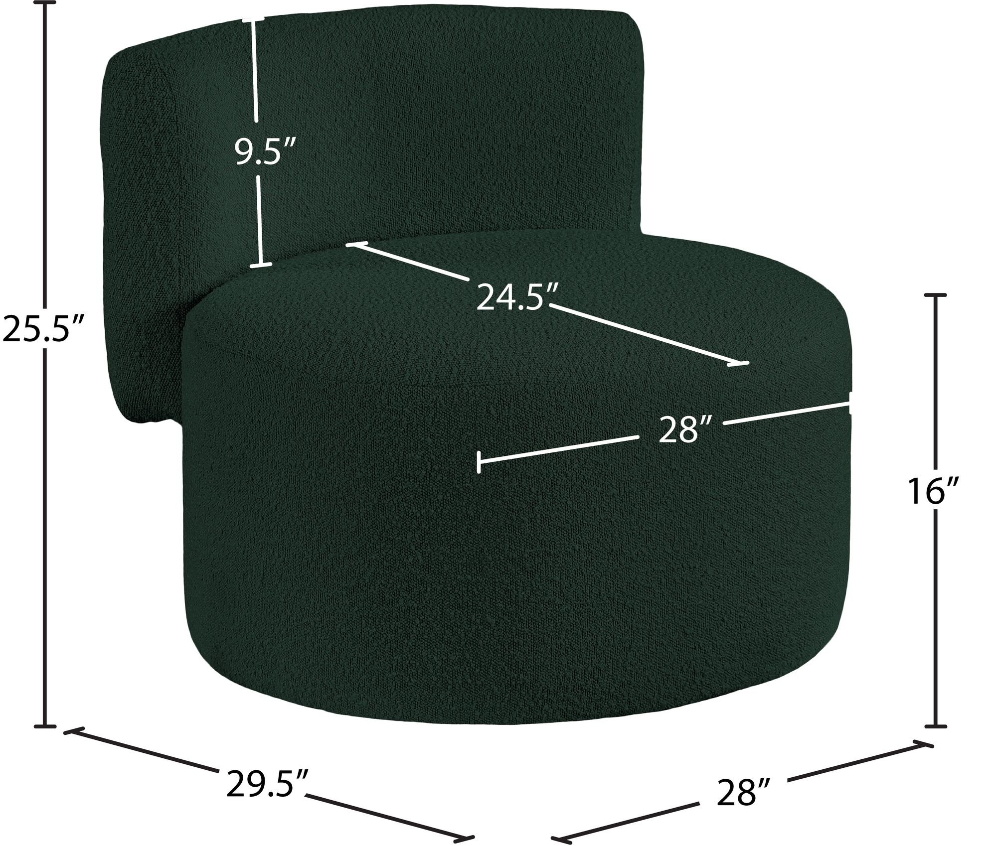 Como Boucle Fabric Accent Chair