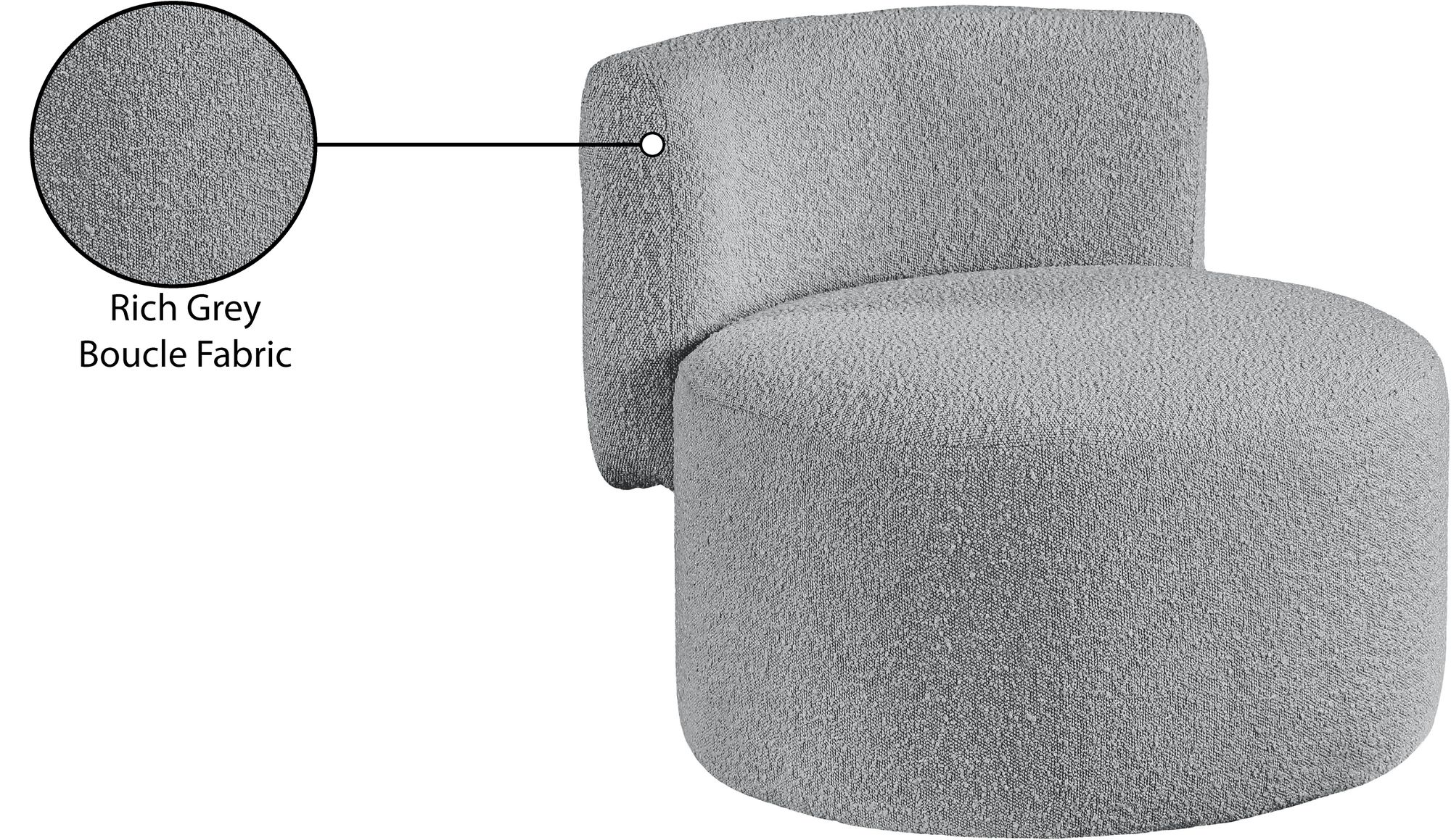 Como Boucle Fabric Accent Chair