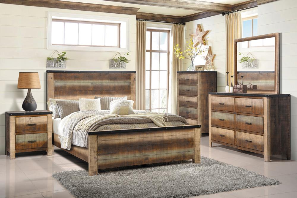 Sembene Wood Panel Bed