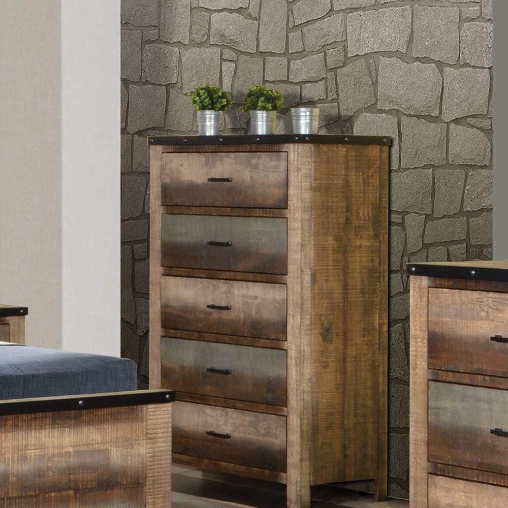 Sembene Wood Chest w/5 Drawers