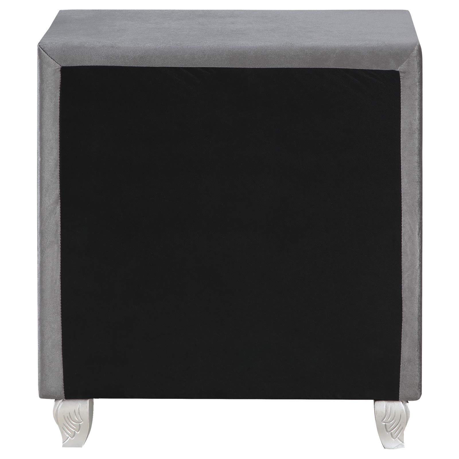 Deanna Velvet Nightstand w/2 Drawers