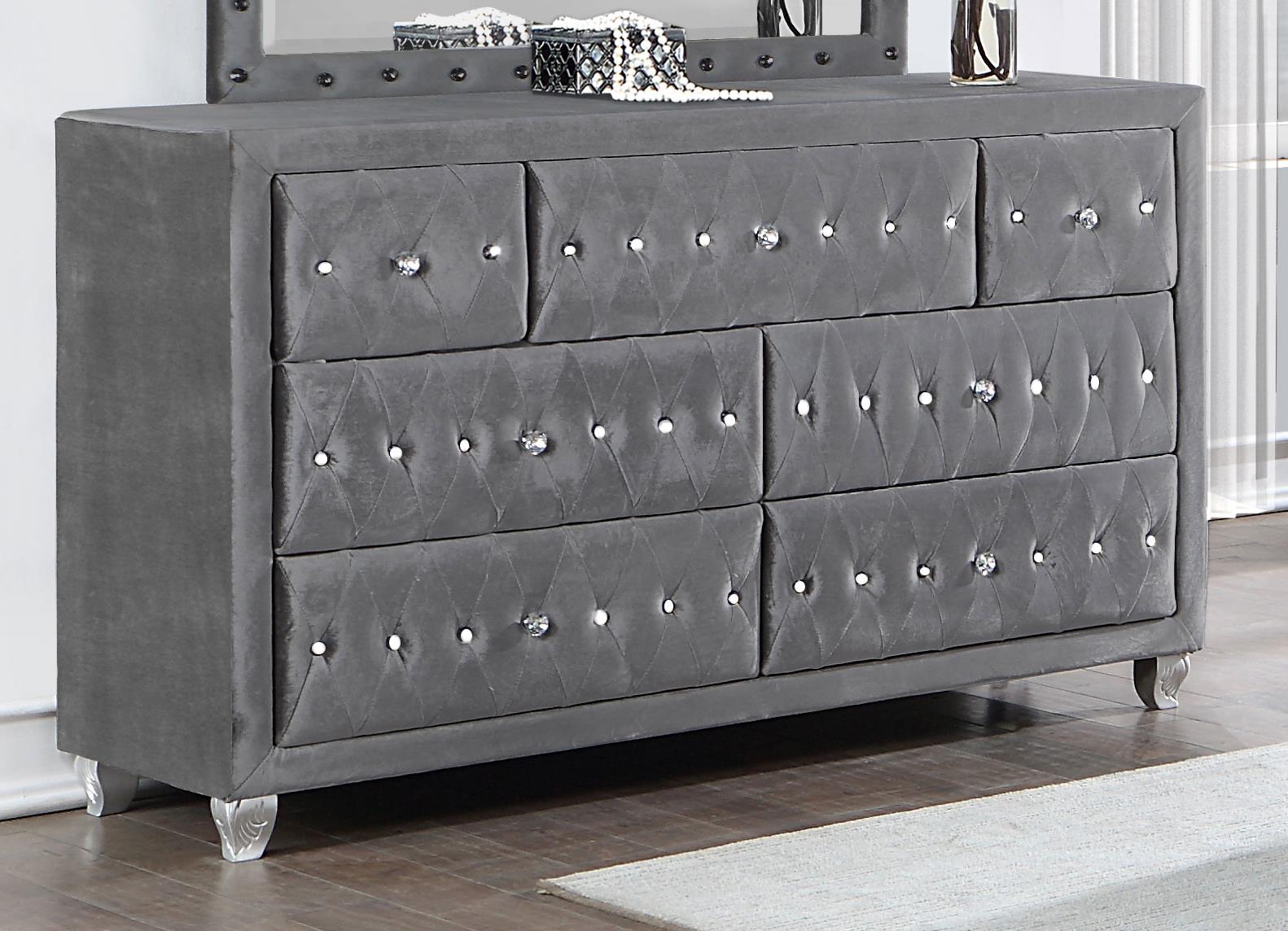 Deanna Velvet Dresser w/7 Dresser
