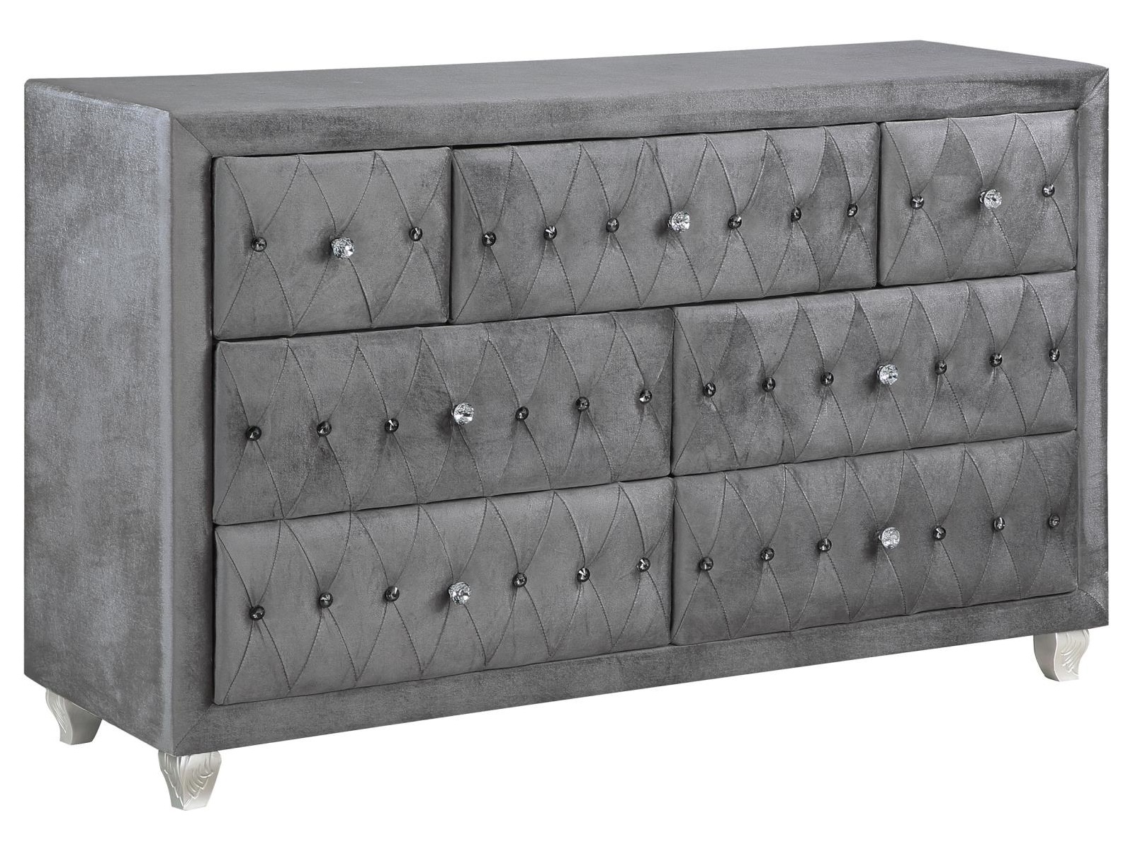 Deanna Velvet Tufted Panel Bedroom Set