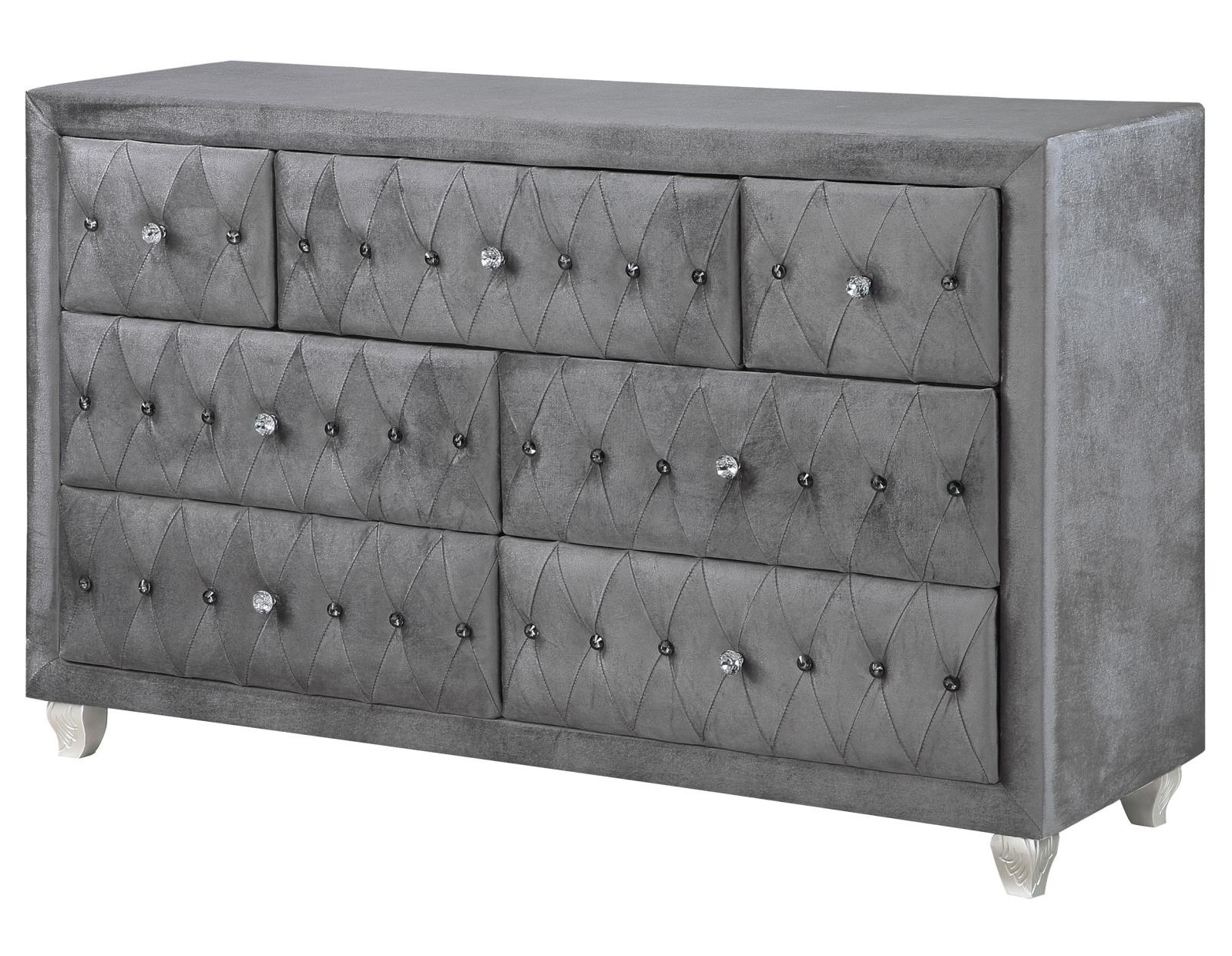 Deanna Velvet Tufted Panel Bedroom Set