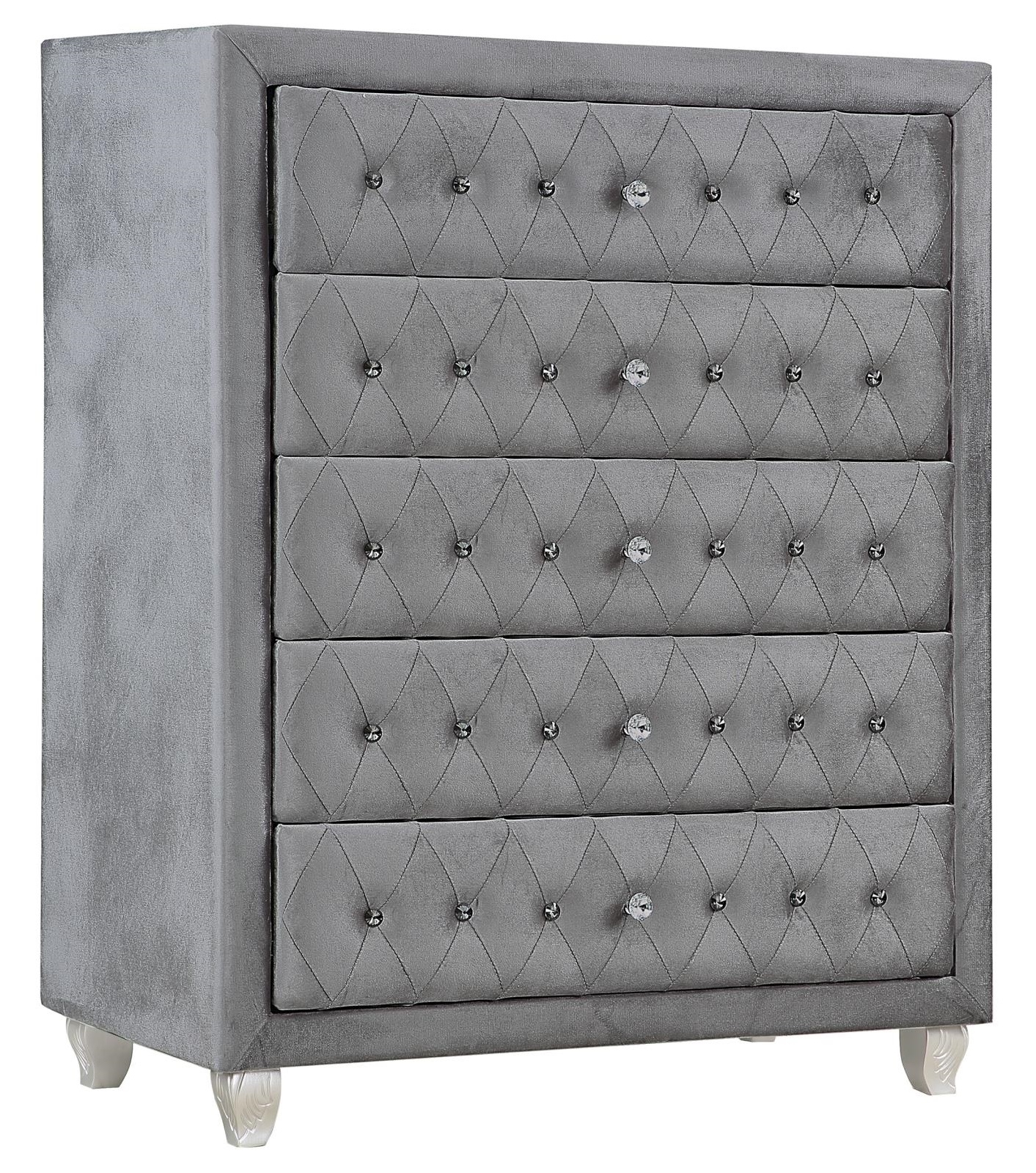 Deanna Velvet Tufted Panel Bedroom Set