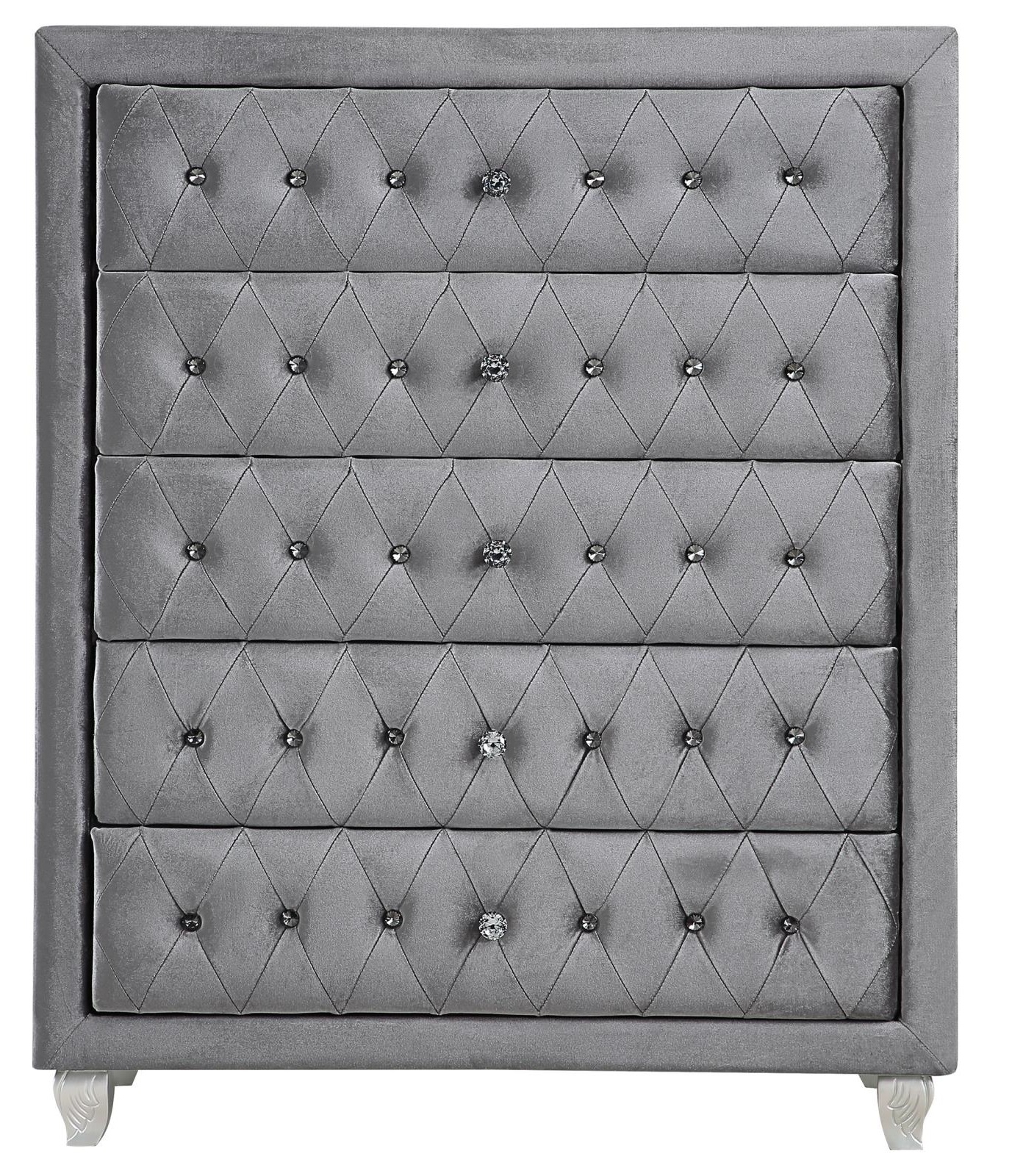 Deanna Velvet Chest w/5 Drawers