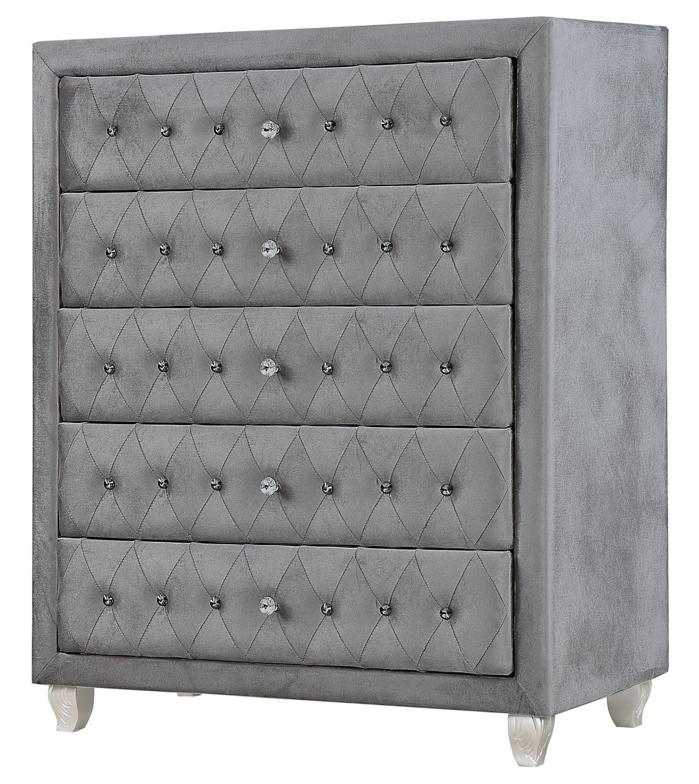 Deanna Velvet Chest w/5 Drawers