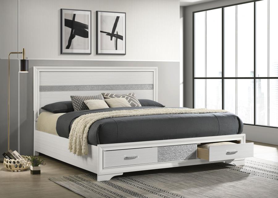 Miranda Wood Platform Storage Bed, Eastern King Size