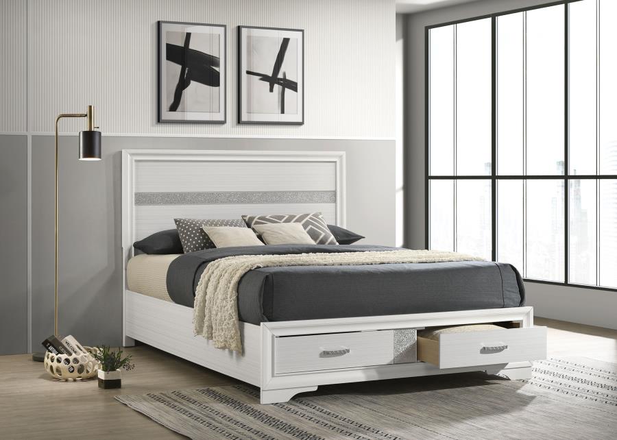 Miranda Wood Platform Storage Bedroom Set