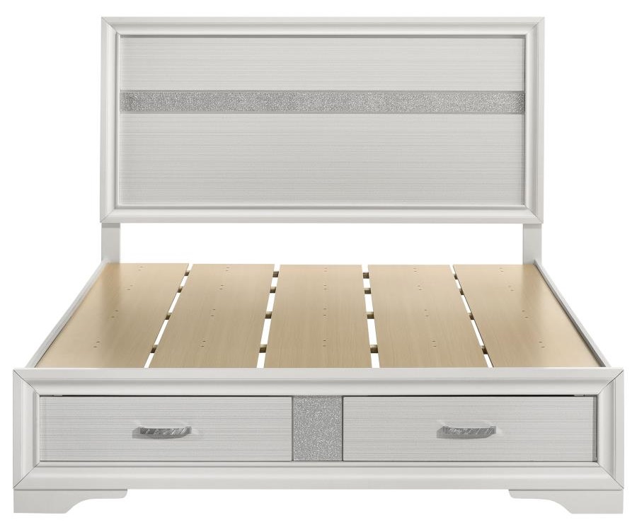 Miranda Wood Platform Storage Bed, Queen Size