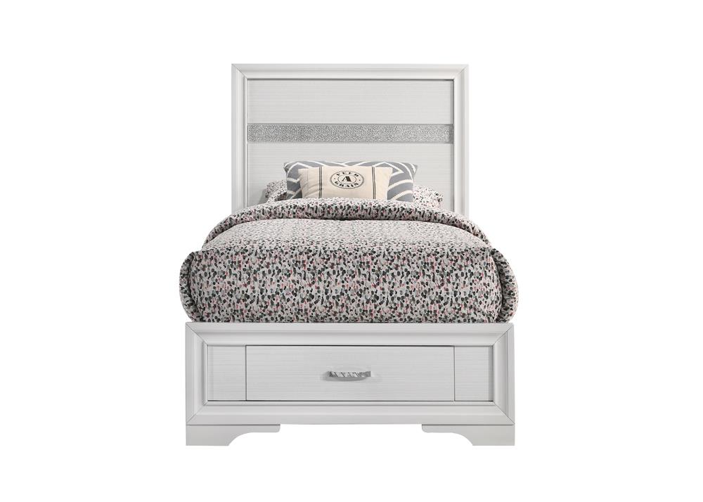 Miranda Wood Platform Storage Bed, Twin Size