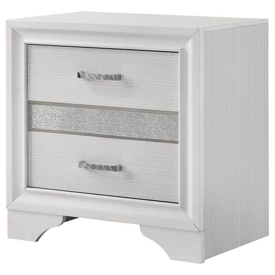 Miranda Wood Nightstand w/2 Drawers