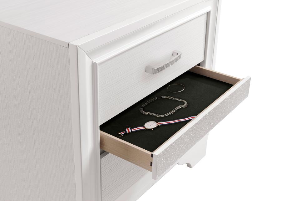 Miranda Wood Nightstand w/2 Drawers