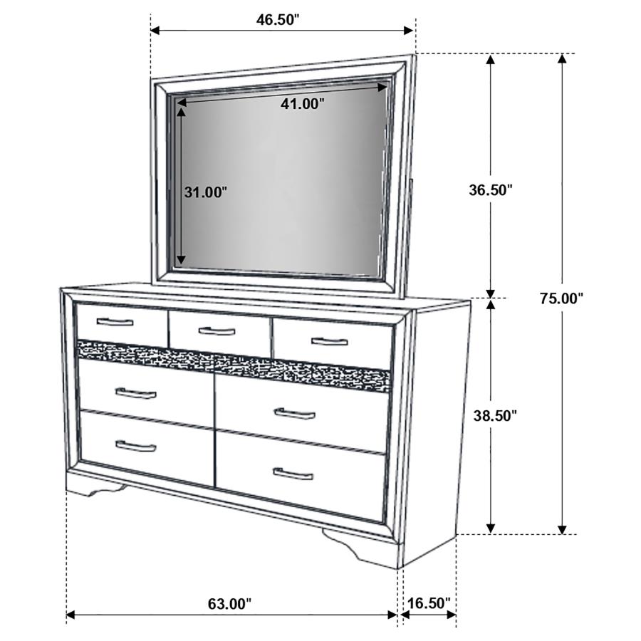 Miranda Wood Dresser w/7 Drawers