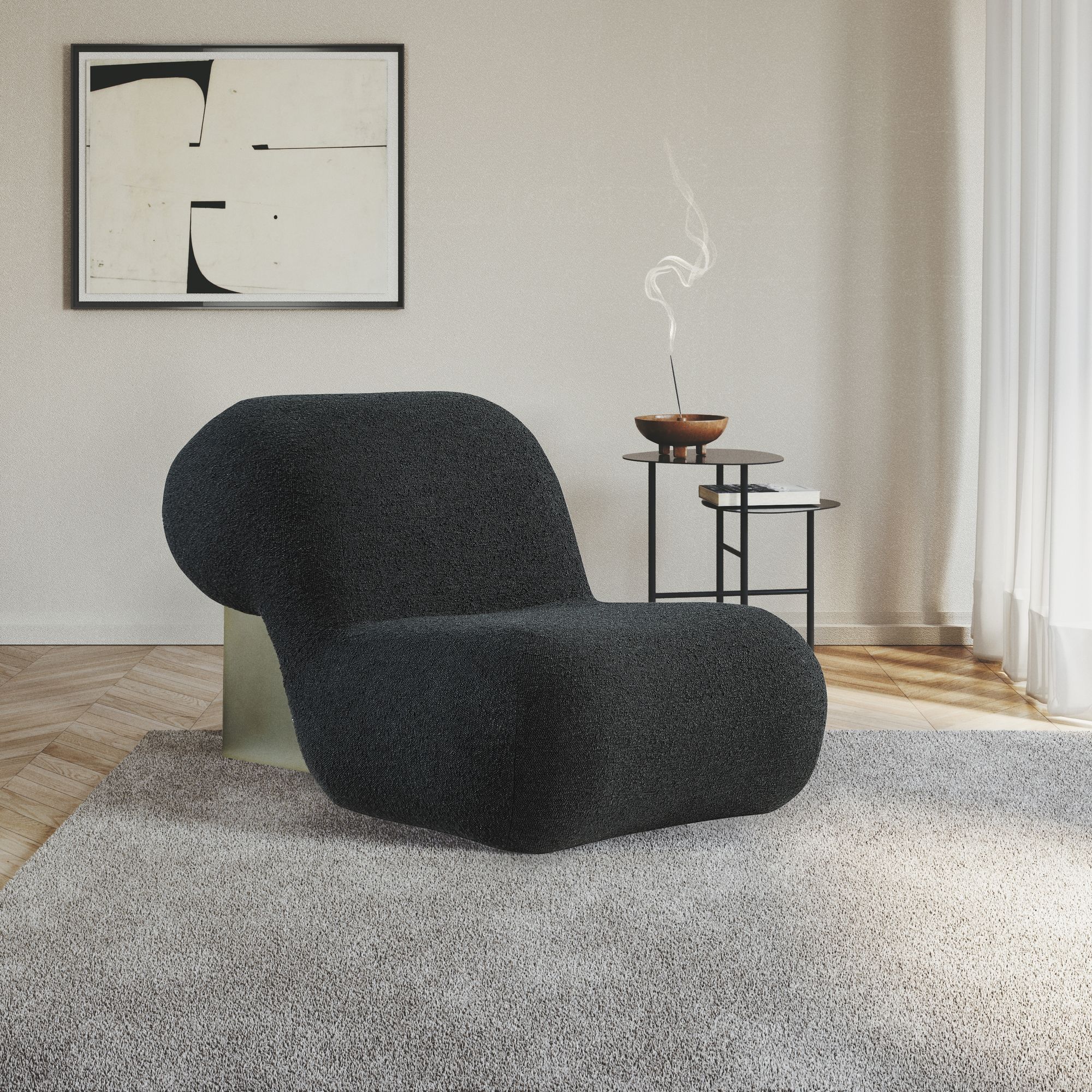 Quadra Boucle Fabric Accent Chair