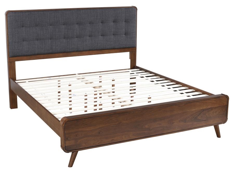 Robyn Fabric/Wood Bed