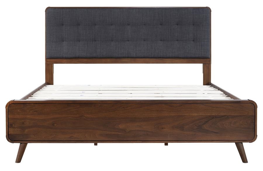 Robyn Fabric/Wood Bed, Eastern King Size