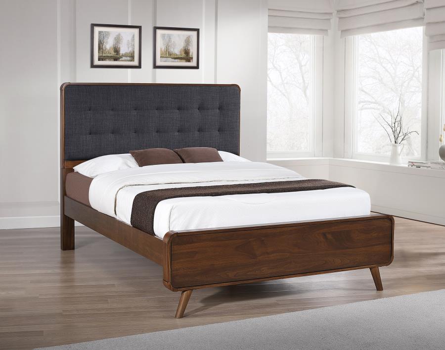 Robyn Fabric/Wood Platform Bedroom Set